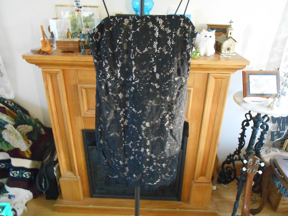 LULUS BLACK LACE MINI DRESS-SIZE SMALL-SPAGHETTI STRAPS-NWT!